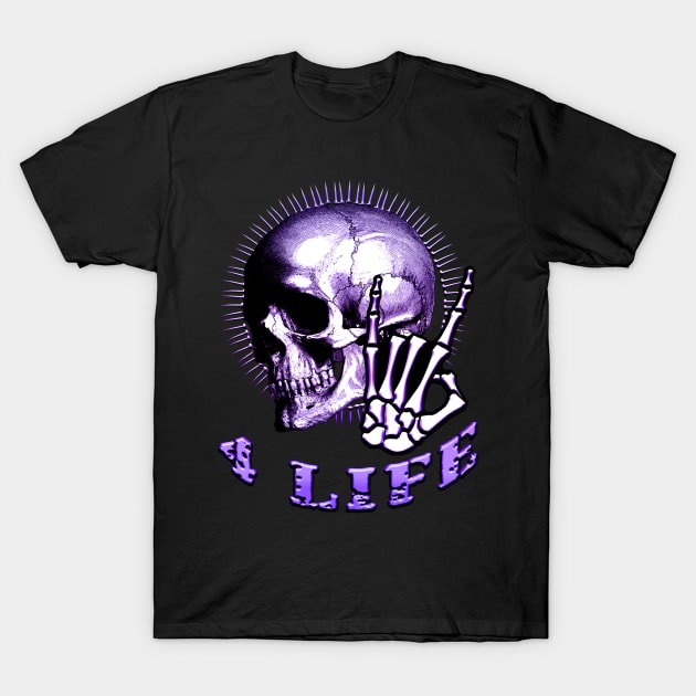 Metal 4 Life Purple T-Shirt by Shawnsonart